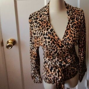 Wild Intentions” Animal Print Wrap Top